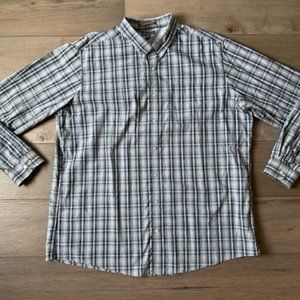 EDDIE BAUER MEN'S WRINKLE FREE RELAXED FIT CASUAL BUTTON DOWN SHIRT